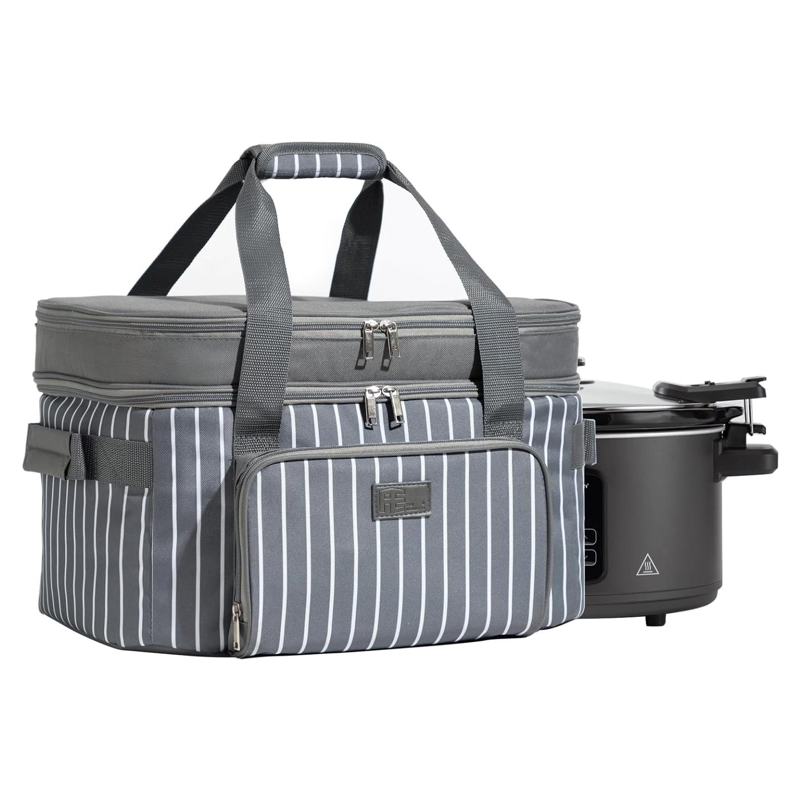 Bolsa de Transporte Aislada Fun Elements para Olla de Cocción Lenta 6-8 Qt