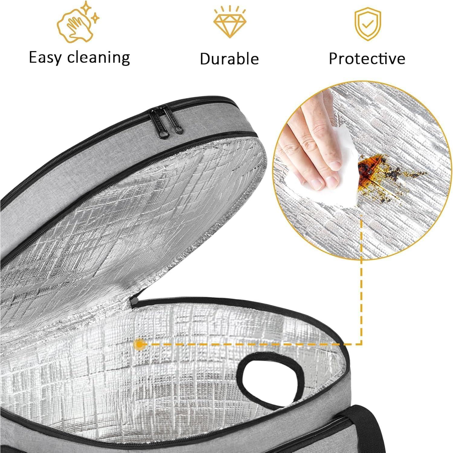 Transportador de Olla de Cocción Lenta YOREPEK 8 Cuartos Gris