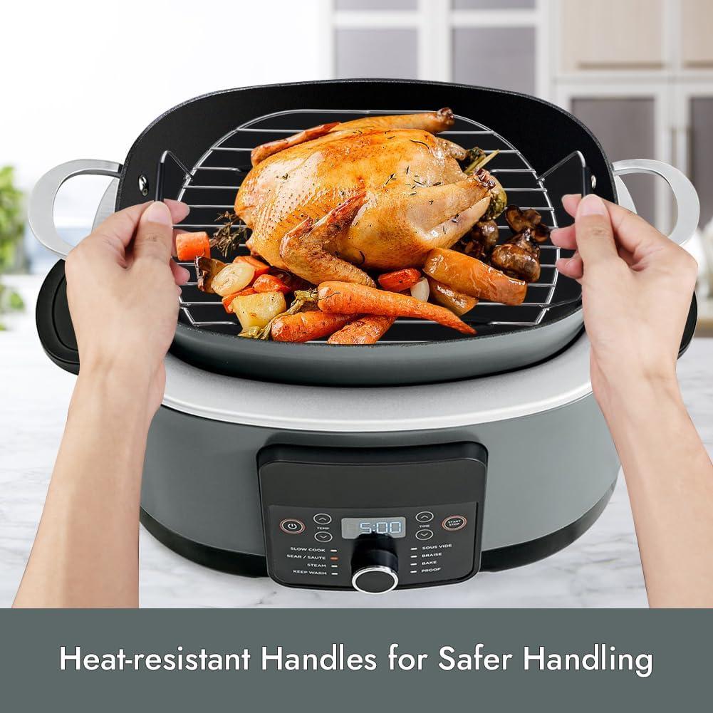 Rejilla de Asado y Vaporera BYKITCHEN para Ninja Foodi 8.5L