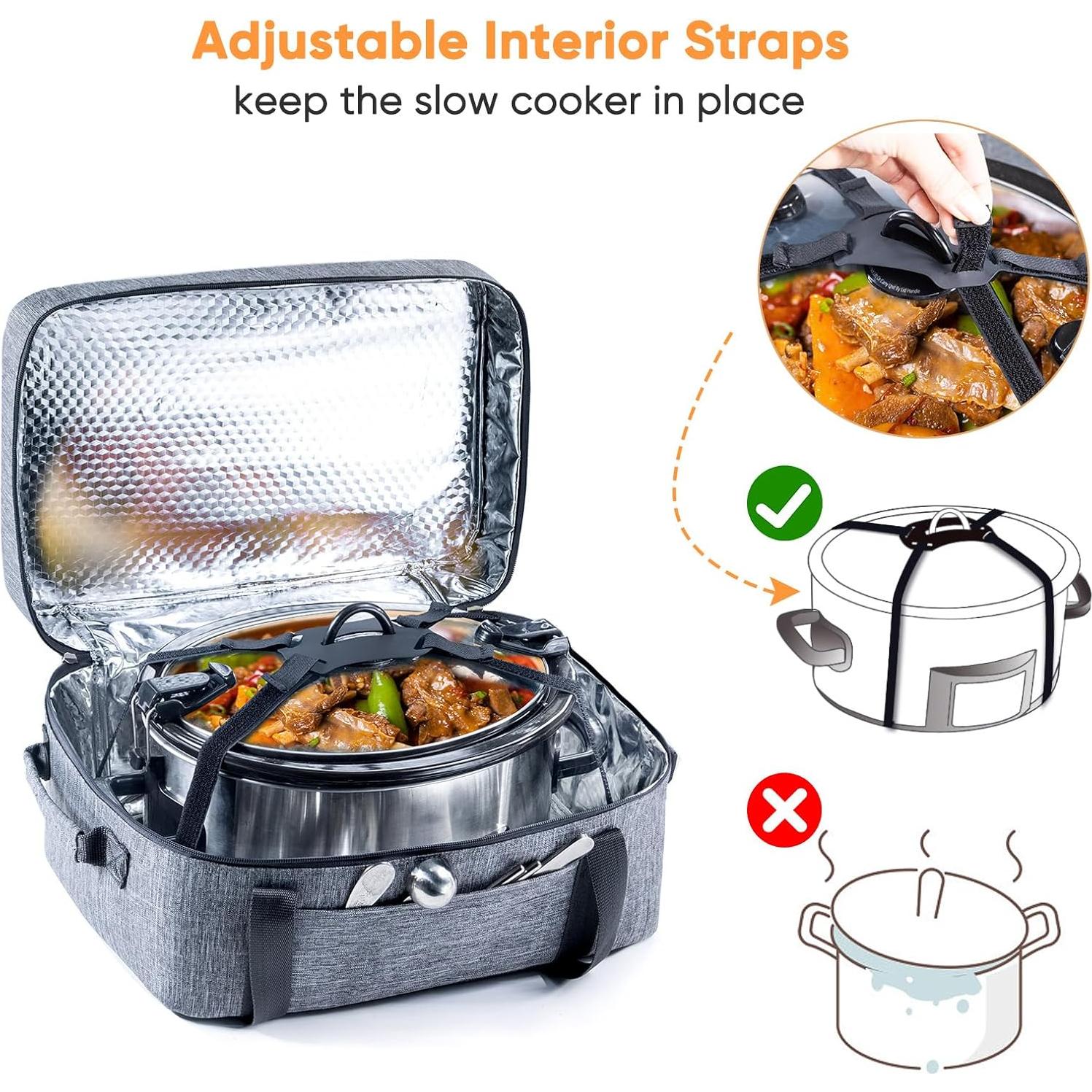 Bolsa de Transporte para Olla de Cocción Lenta BAGSPRITE 6-8 Qt