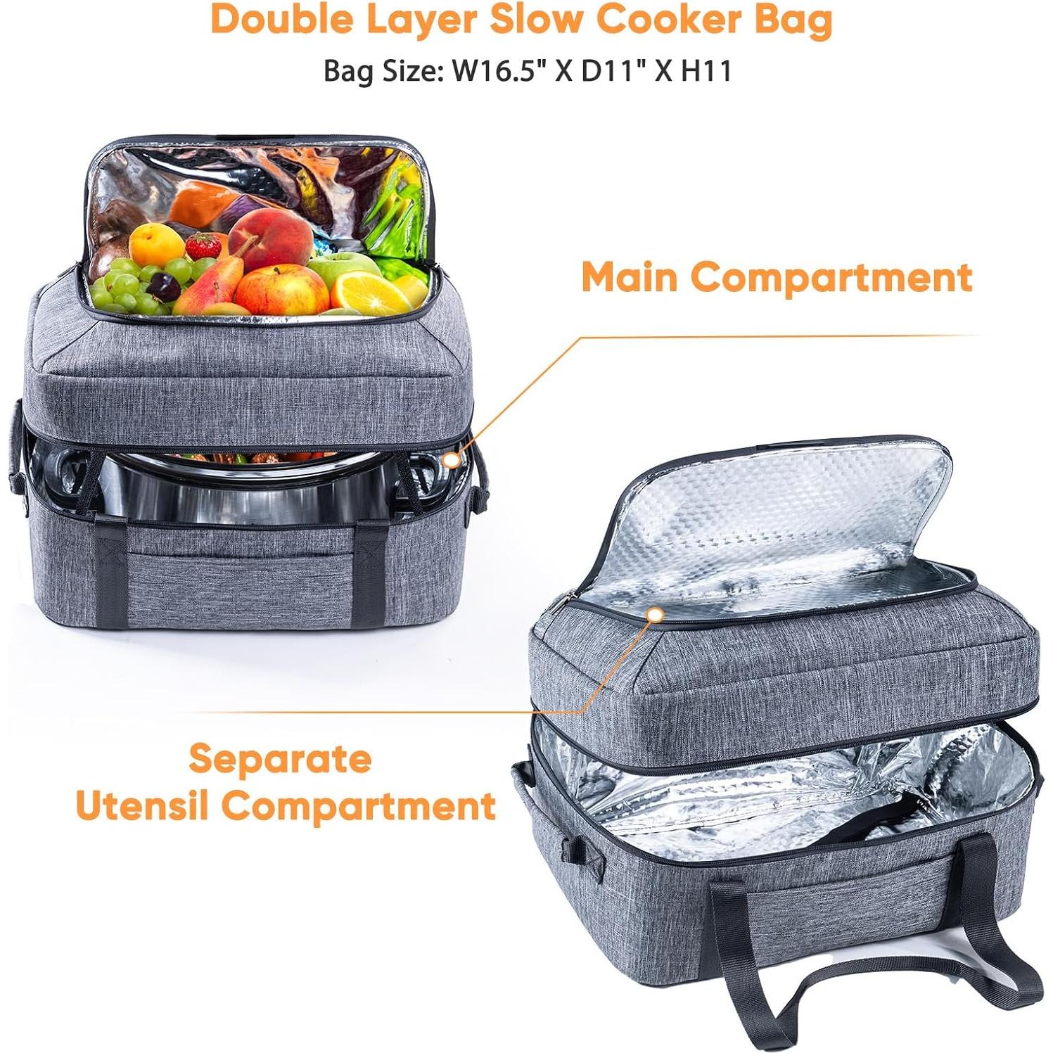 Bolsa de Transporte para Olla de Cocción Lenta BAGSPRITE 6-8 Qt