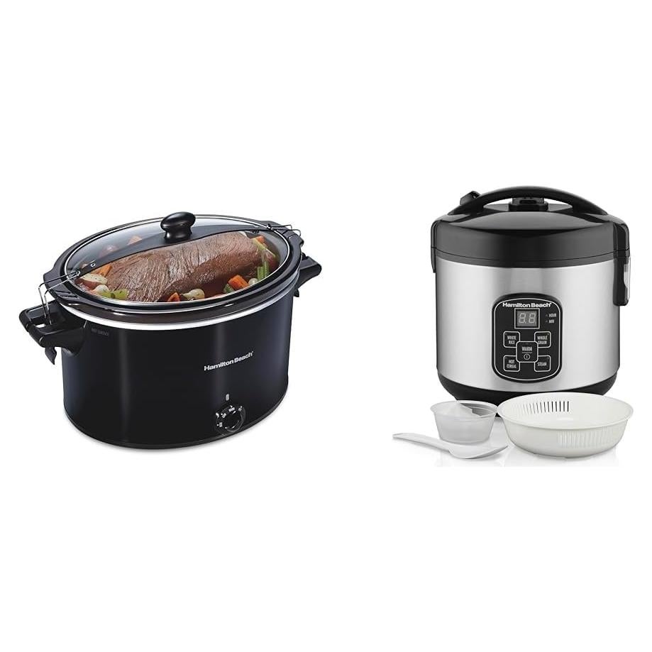 Olla de Cocción Lenta y Cocedor de Arroz Hamilton Beach 8 Tazas