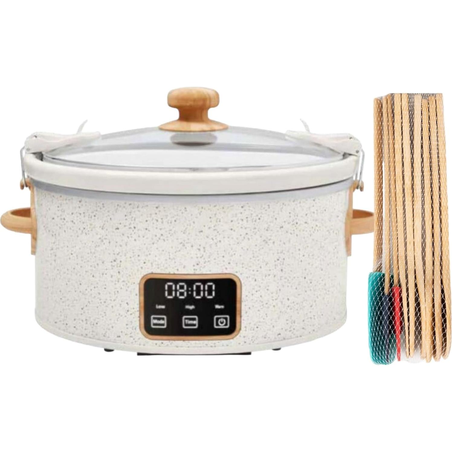 Cocinero Lento Digital Genérico 6QT Pioneer Woman Lino Manchado