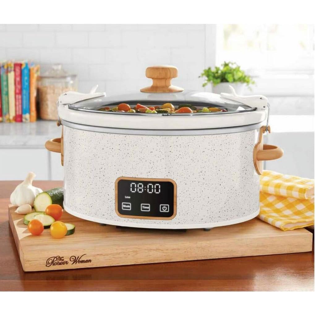 Cocinero Lento Digital Genérico 6QT Pioneer Woman Lino Manchado