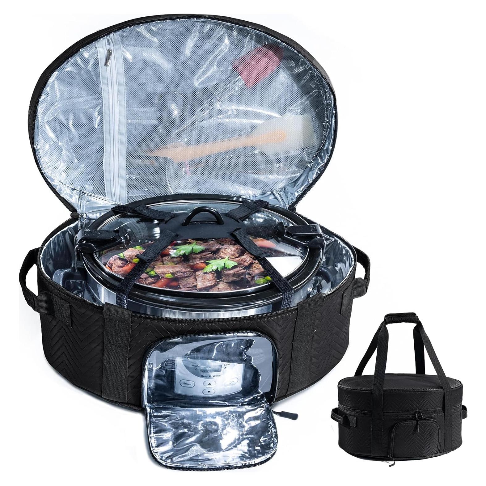 Bolsa de Transporte Aislada BAGSPRITE para Olla de Cocción Lenta 6-8 Qt
