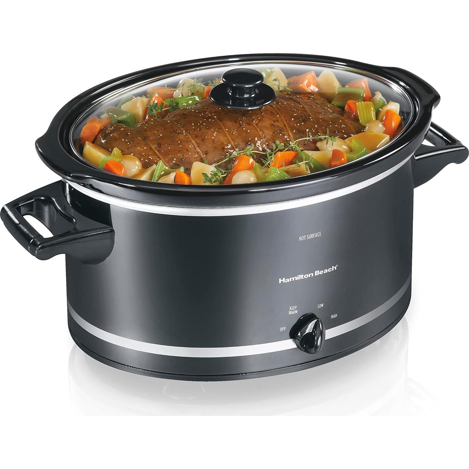 Olla de Cocción Lenta Hamilton Beach 10 Cuartos Negra