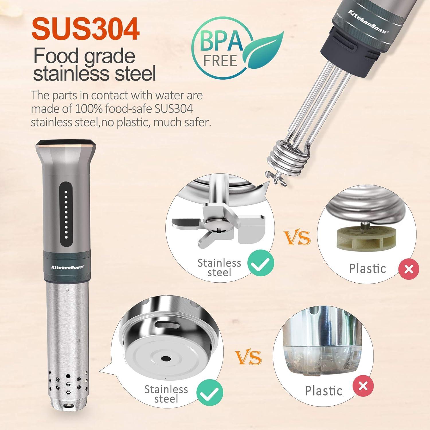 Máquina Sous Vide KitchenBoss G300 - Circulador Térmico 1100W