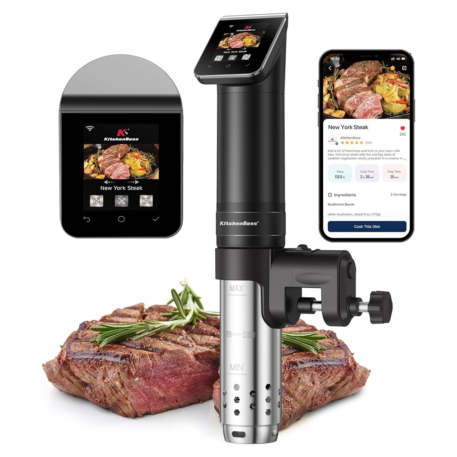 Cocedor Sous Vide KitchenBoss G330 1100W Acero Inoxidable