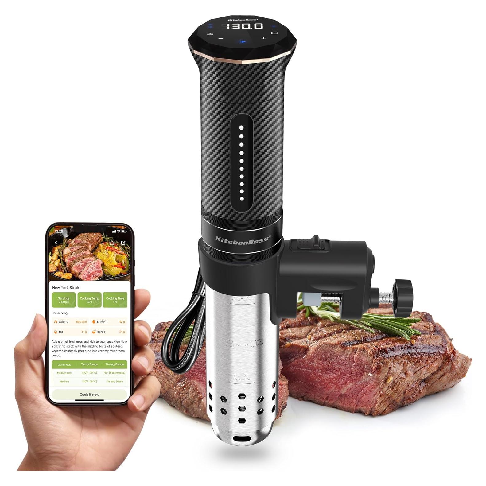 Máquina Sous Vide KitchenBoss G300PT WiFi 1100W Acero Inoxidable