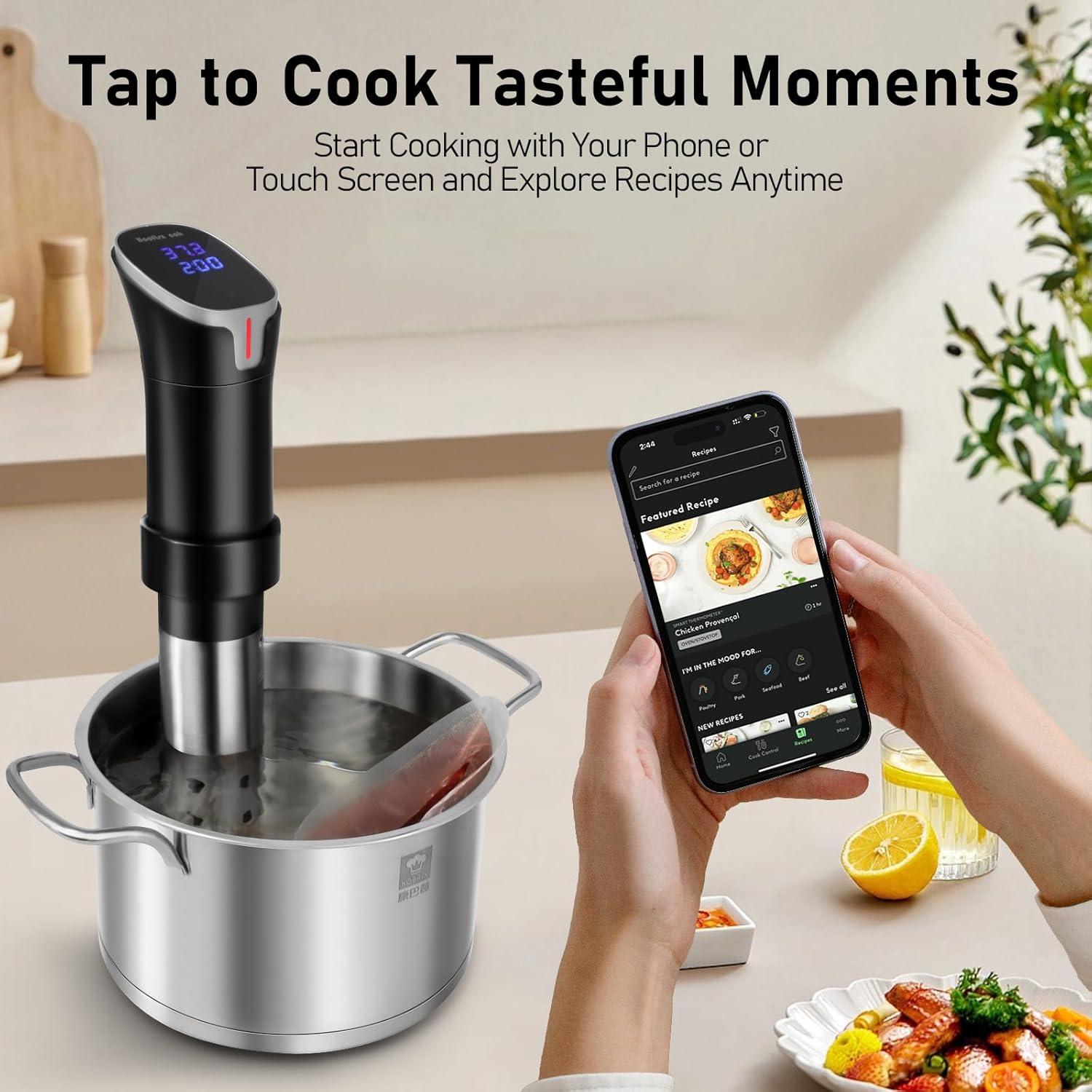 Cocedor Sous Vide Hooflszcok 1100W Pantalla Táctil APP 8L