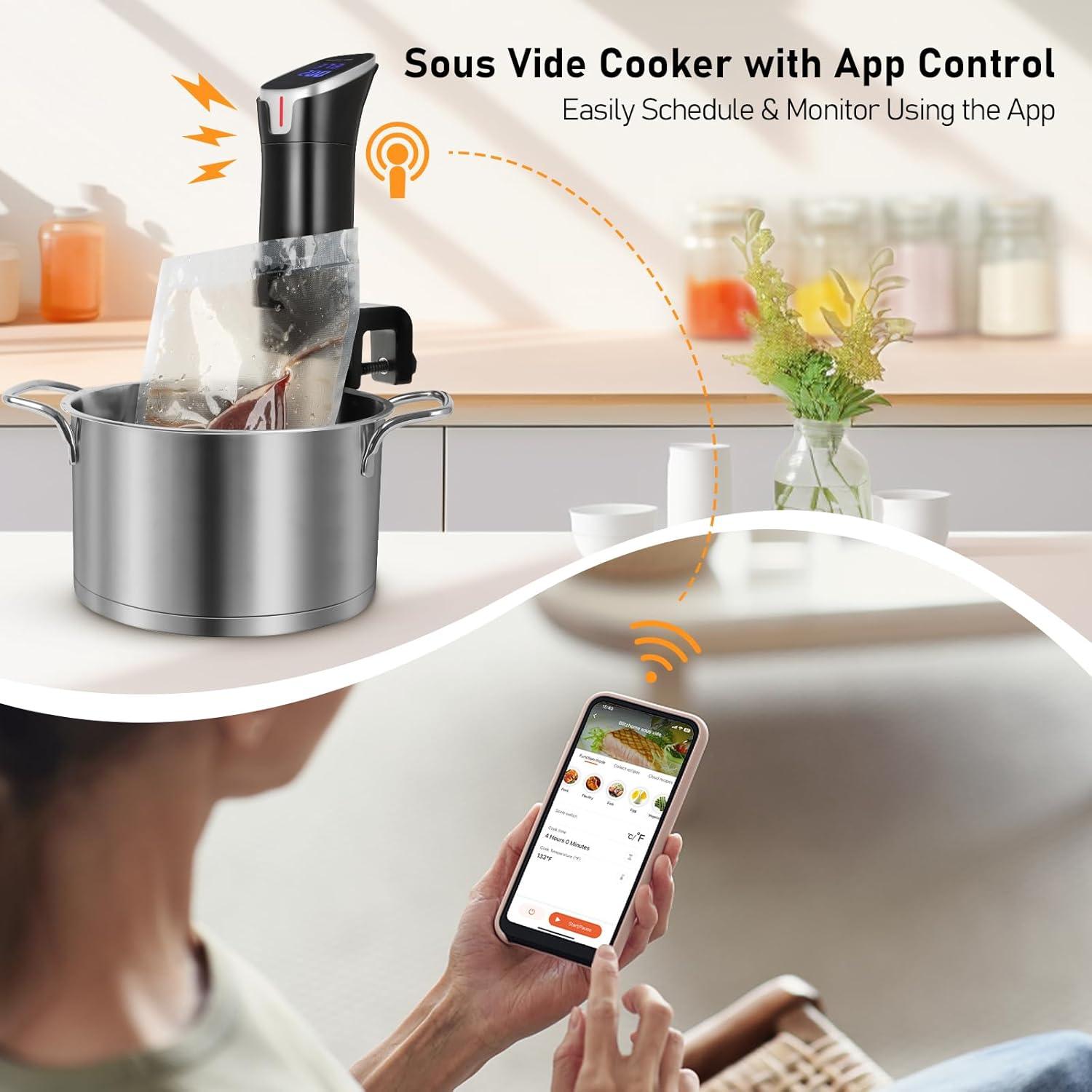 Cocedor Sous Vide Hooflszcok 1100W Pantalla Táctil APP 8L