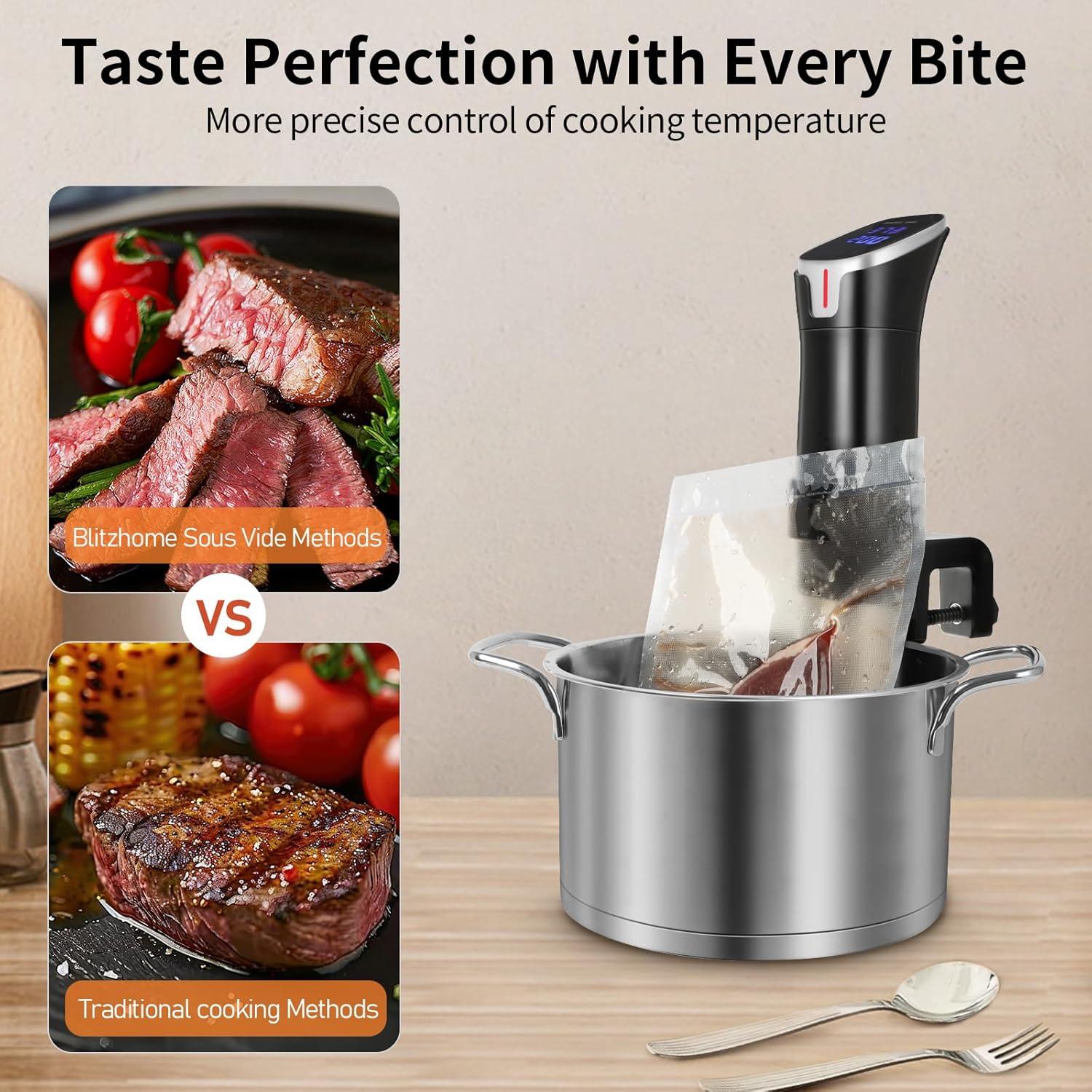 Cocedor Sous Vide Hooflszcok 1100W Pantalla Táctil APP 8L