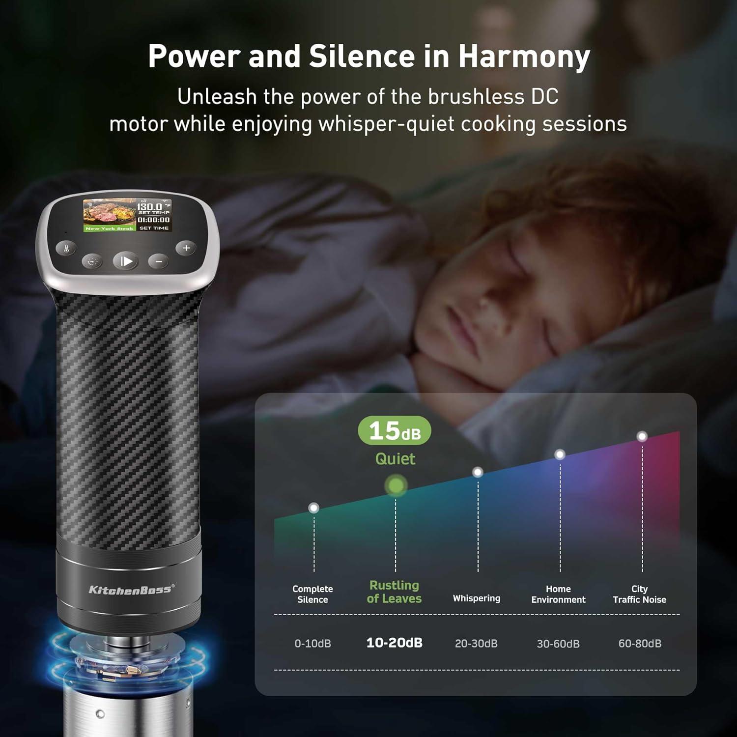 Cocinero Sous Vide KitchenBoss G322PT WiFi 1100W 20L Acero Inoxidable