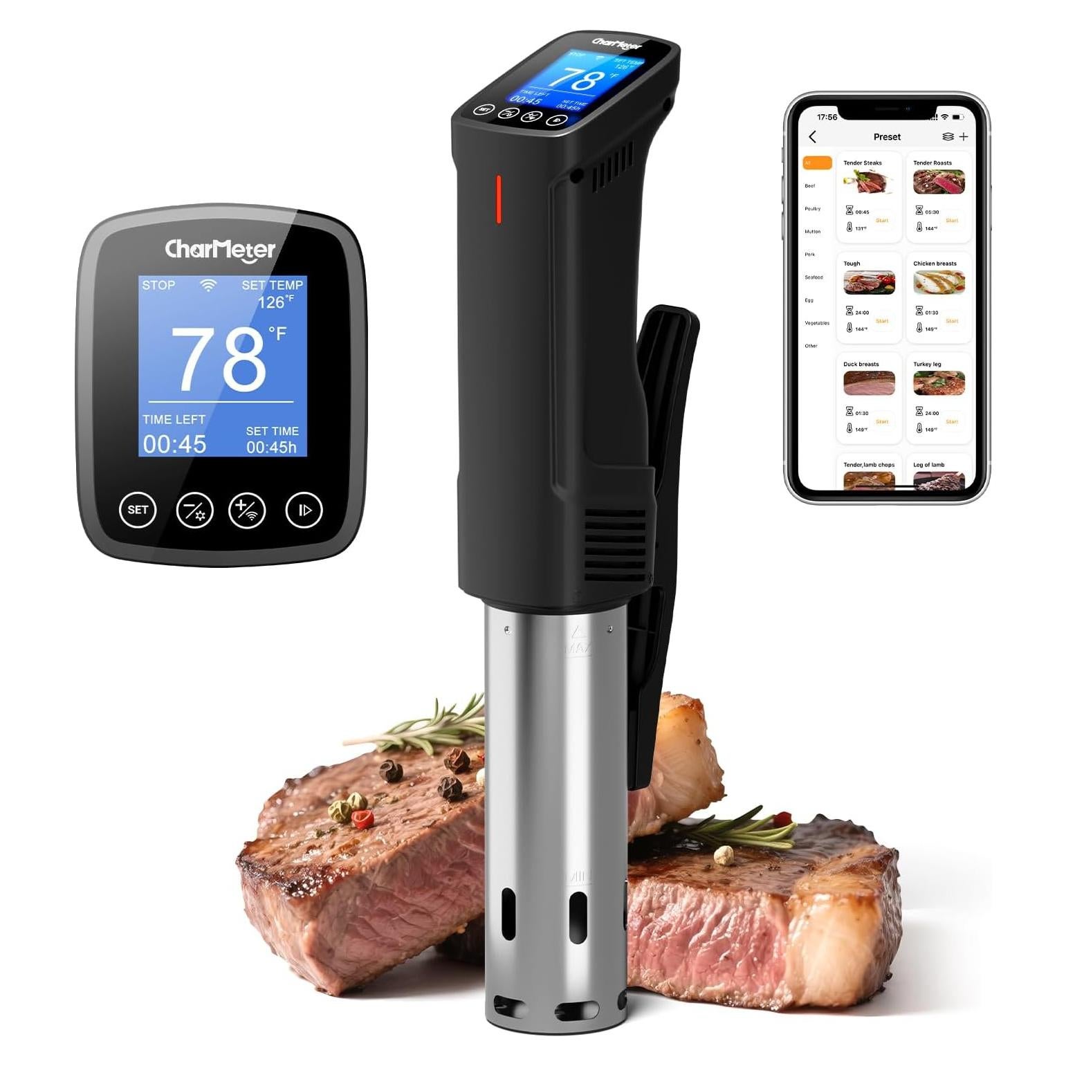 Cocedor Sous Vide CharMeter CSV-100-W 1000W Control App