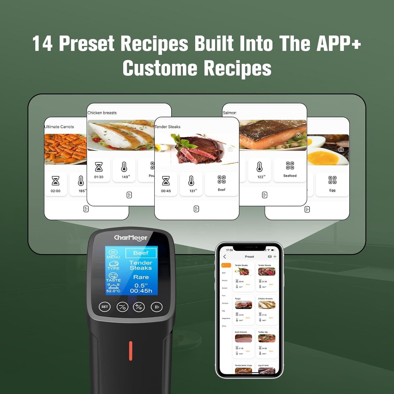 Cocedor Sous Vide CharMeter CSV-100-W 1000W Control App