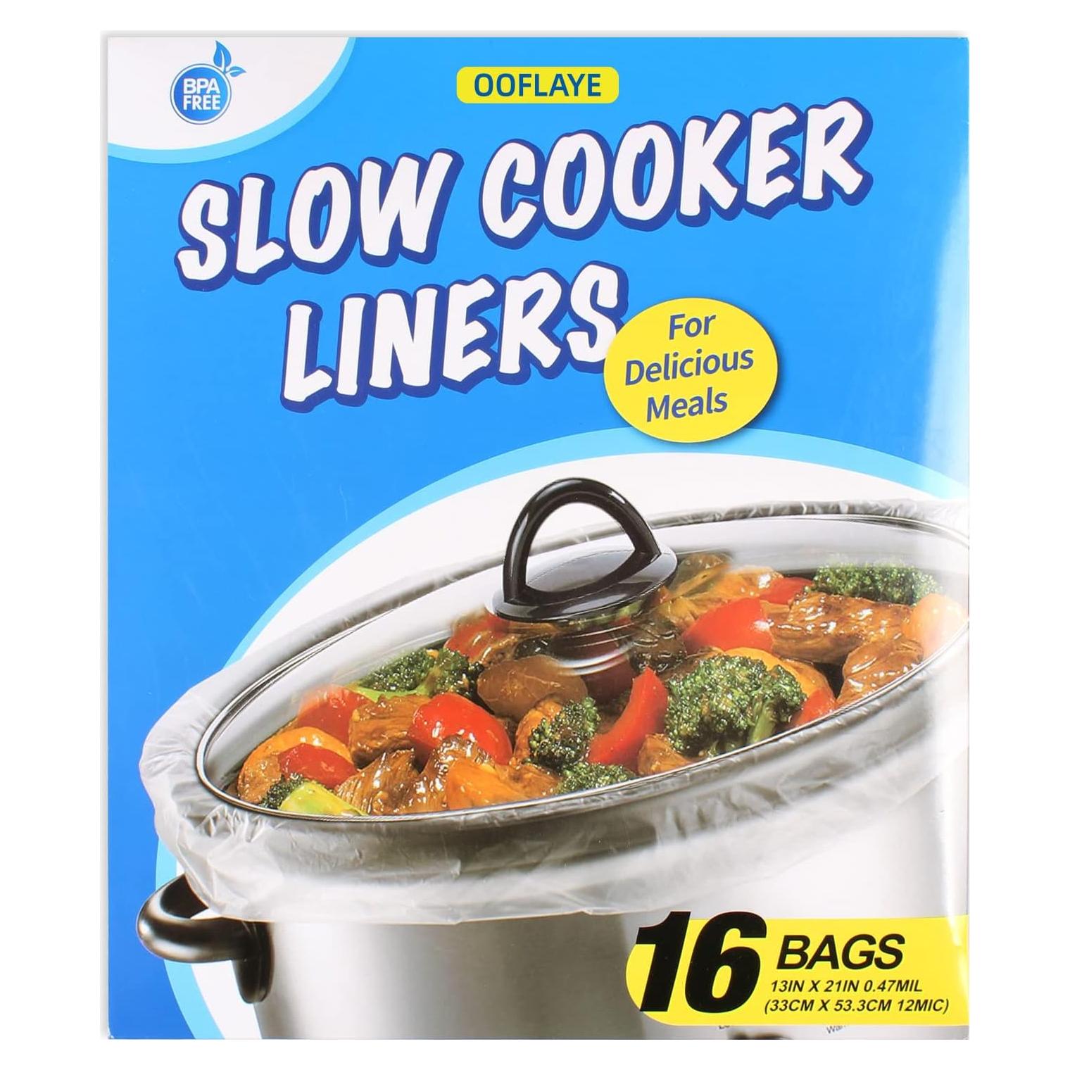 16 Bolsas Desechables para Olla de Cocción Lenta OOFLAYE 33x53cm