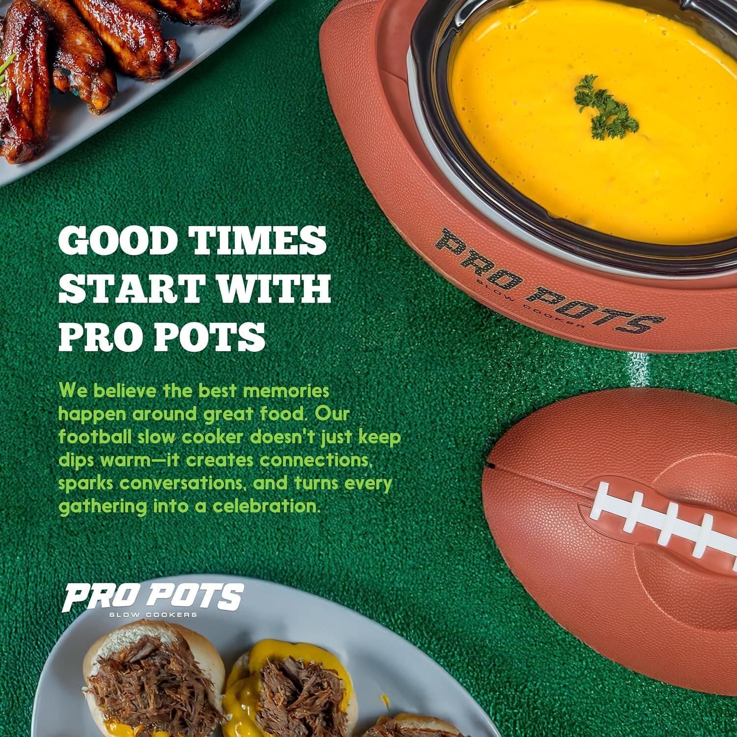 Olla de cocción lenta PRO POTS 1.5L con diseño de fútbol