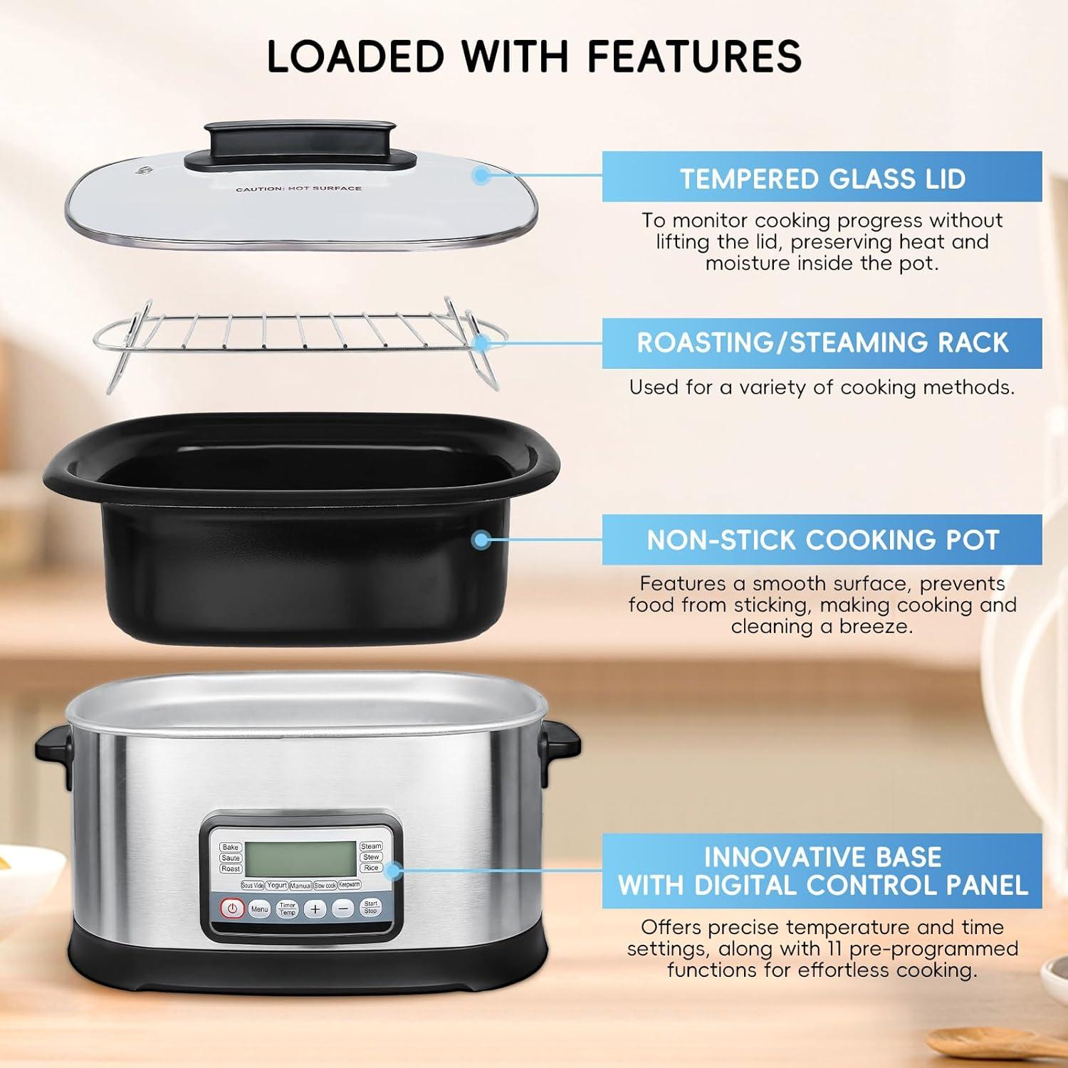 Olla de Cocción Lenta Spoonlemon 6.5L 11-en-1 1500W