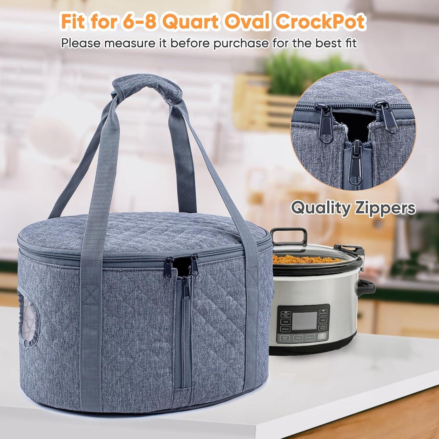 Funda para Olla de Cocción Lenta BAGSPRITE 6-8 Qt Gris