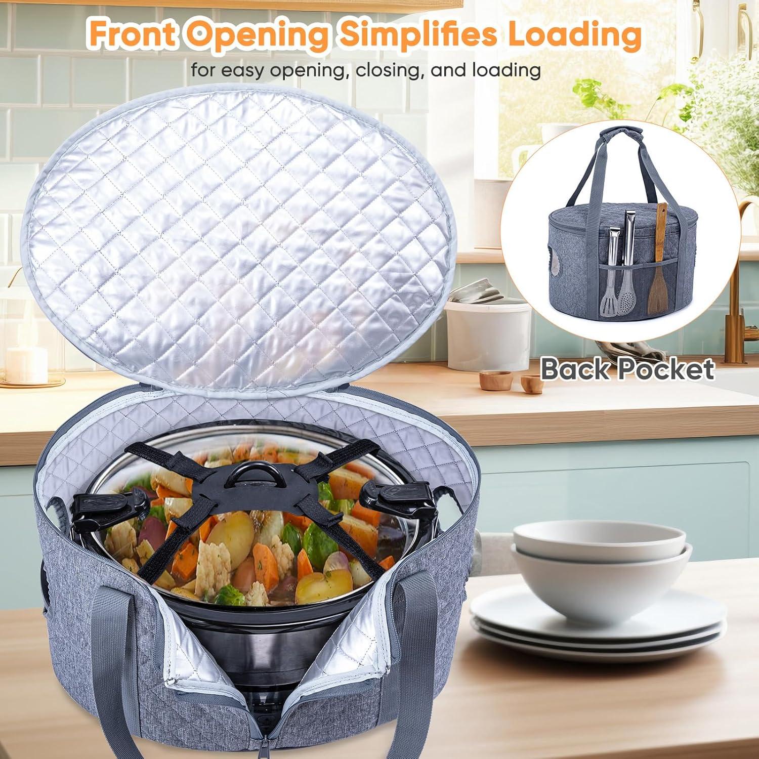 Funda para Olla de Cocción Lenta BAGSPRITE 6-8 Qt Gris