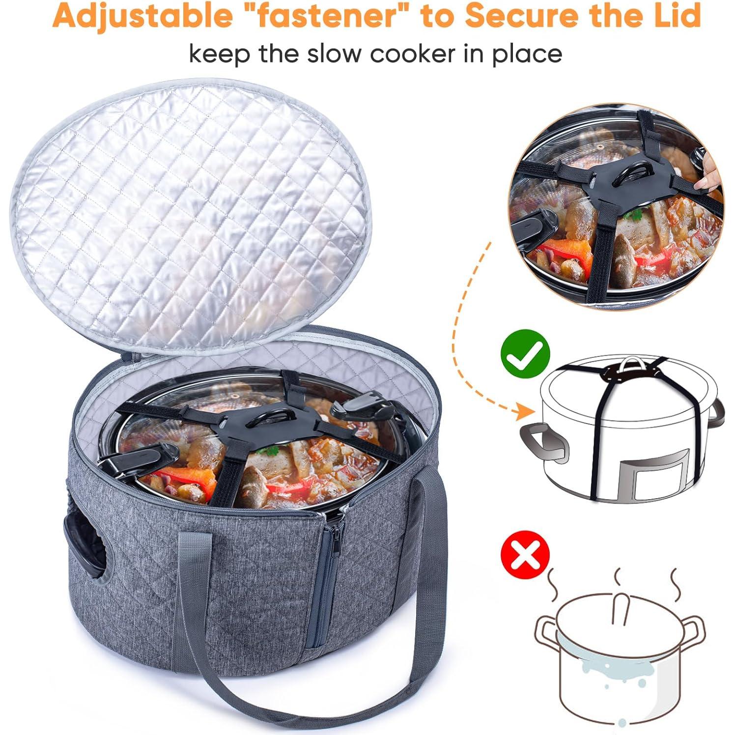 Funda para Olla de Cocción Lenta BAGSPRITE 6-8 Qt Gris