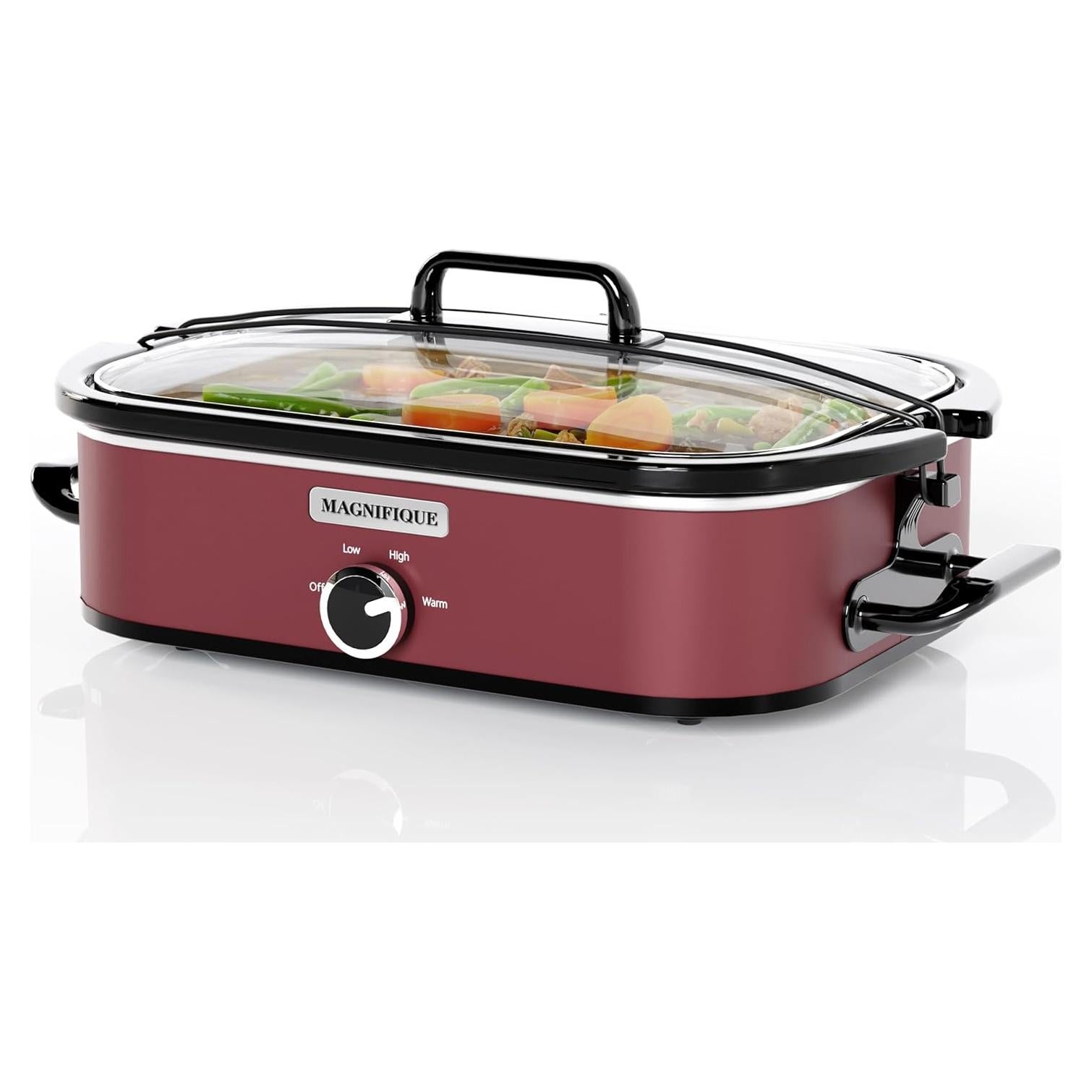 Olla de Cocción Lenta MAGNIFIQUE 4 Cuartos Roja Digital