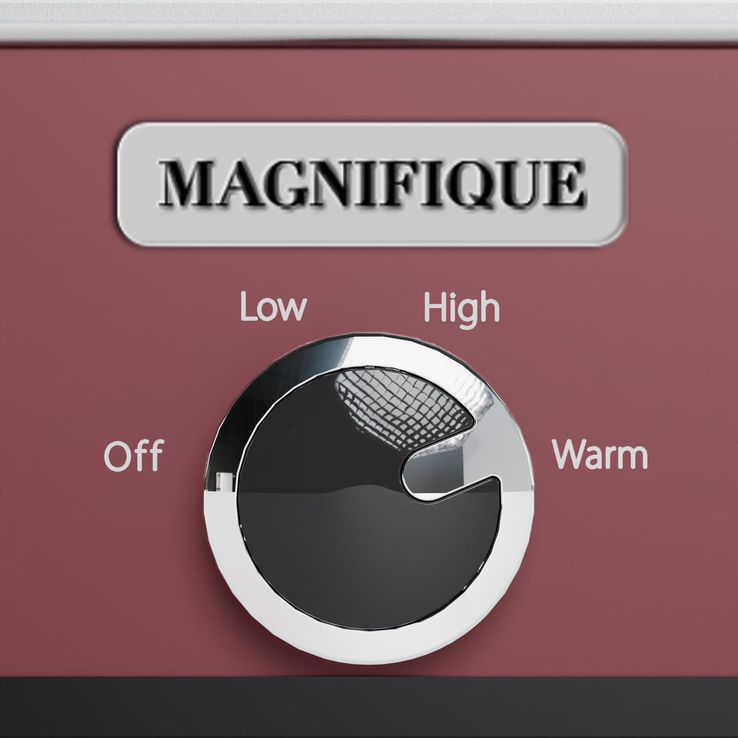 Olla de Cocción Lenta MAGNIFIQUE 4 Cuartos Roja Digital