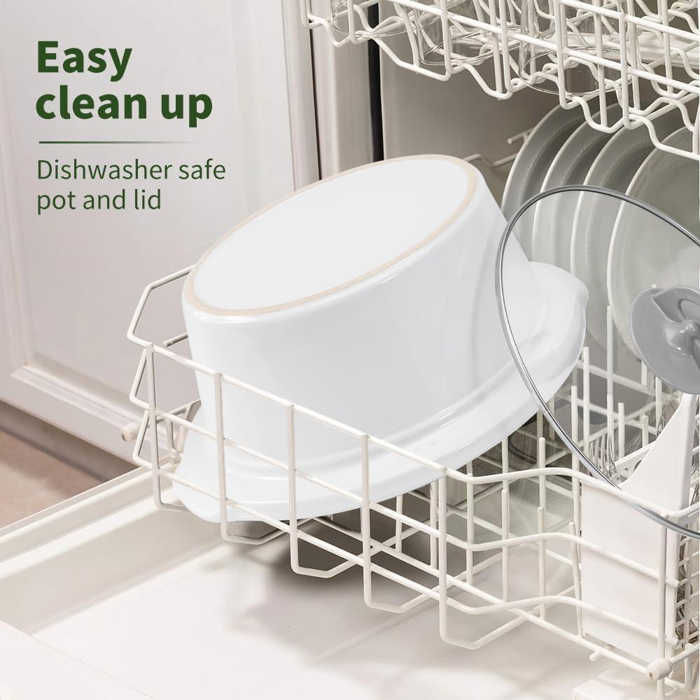 Olla de Cocción Lenta ICOOK USC-351-OG 3.5Qt Ovalada Blanca