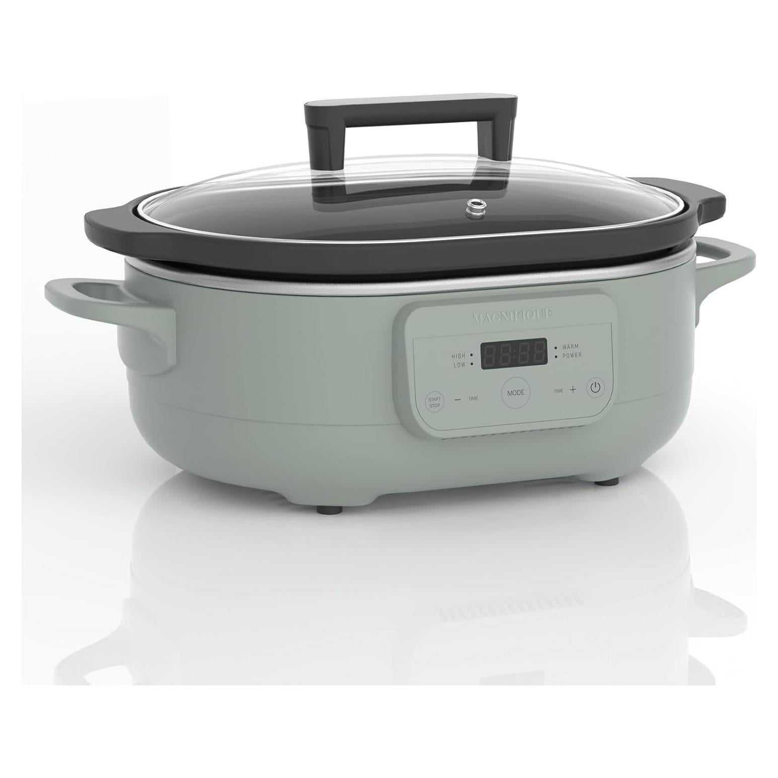 Olla de Cocción Lenta Magnifique 6 Cuartos Oliva Programable