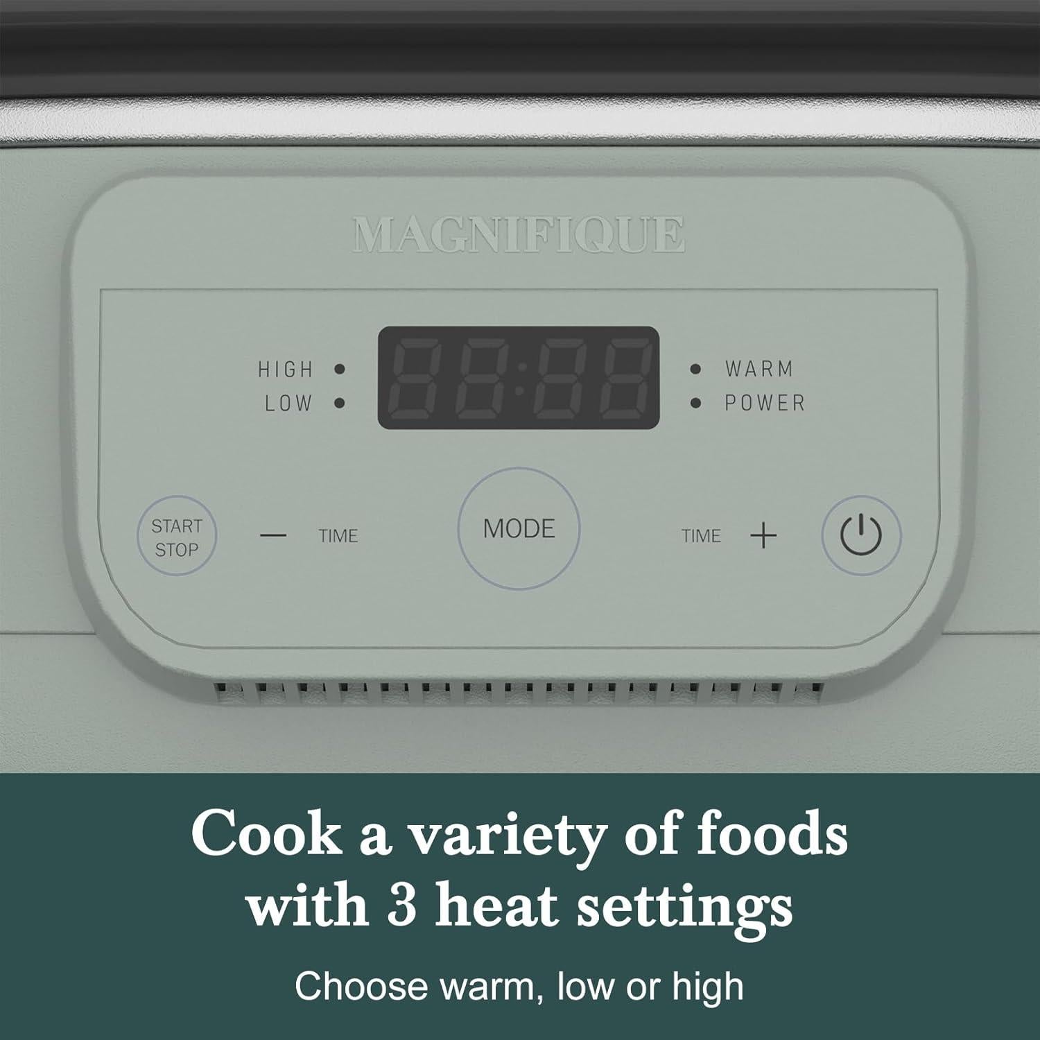 Olla de Cocción Lenta Magnifique 6 Cuartos Oliva Programable