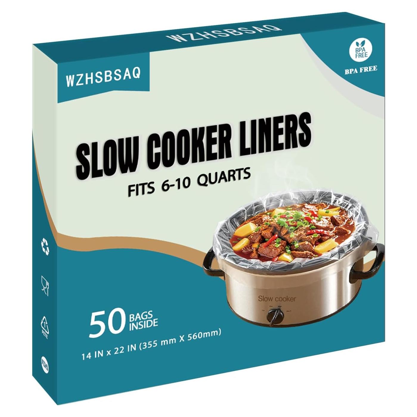 Forros Desechables para Olla de Cocción Lenta WZHSBSAQ 50 Unidades 35.56x55.88cm