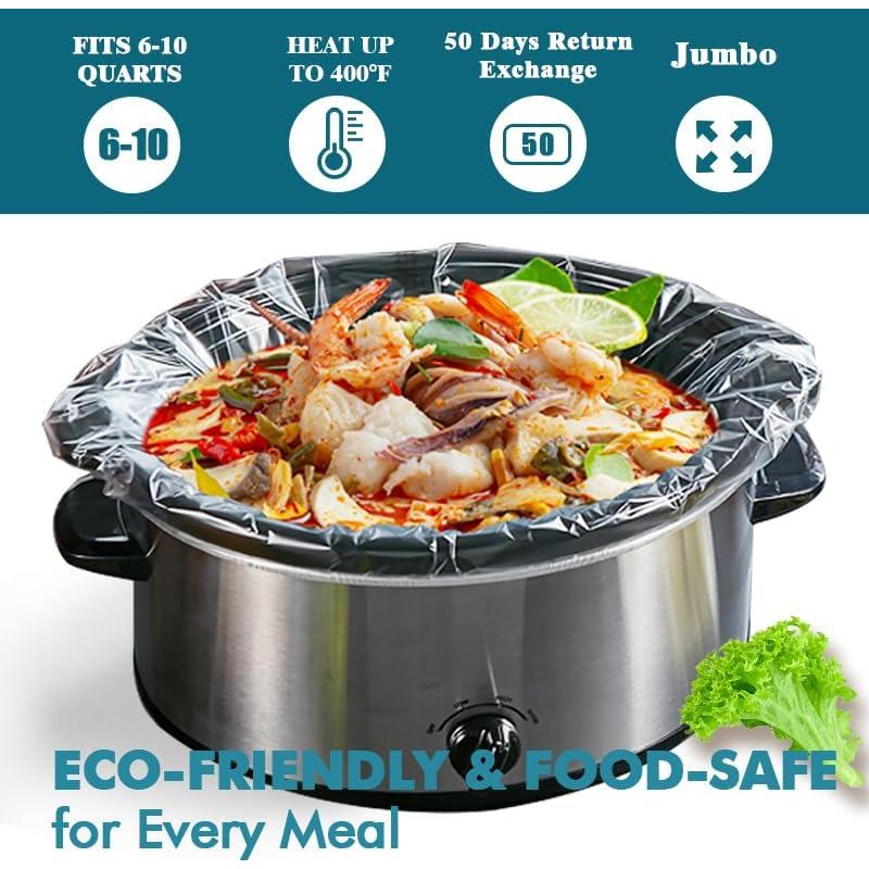 Forros Desechables para Olla de Cocción Lenta WZHSBSAQ 50 Unidades 35.56x55.88cm