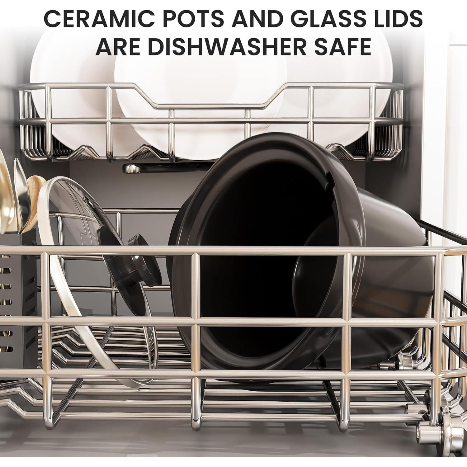 Olla de Cocción Lenta Sunvivi Triple 4.5L Ovalada con Tapa