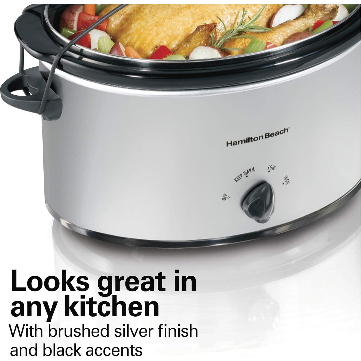 Olla de Cocción Lenta Hamilton Beach 7 Cuartos Portátil