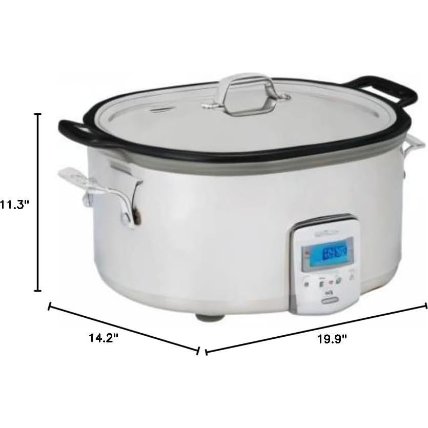 Olla de cocción lenta eléctrica All-Clad 7 Qt acero inoxidable