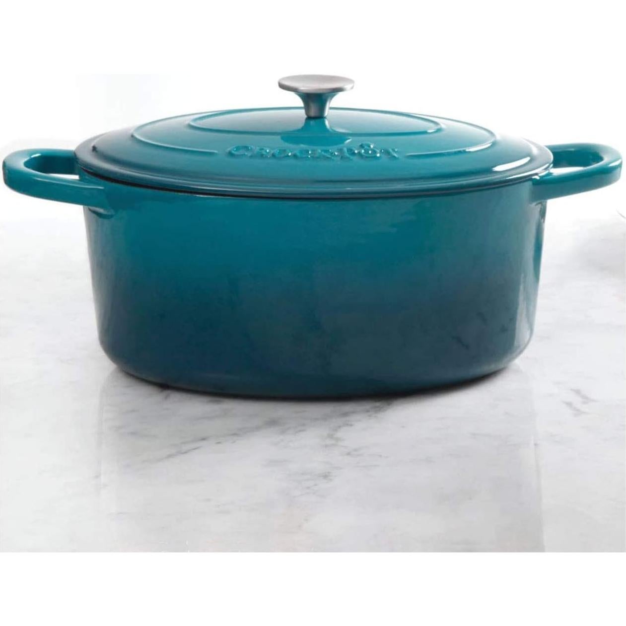 Horno Holandés Crock-Pot Artisan 7L Hierro Fundido Enameled Teal