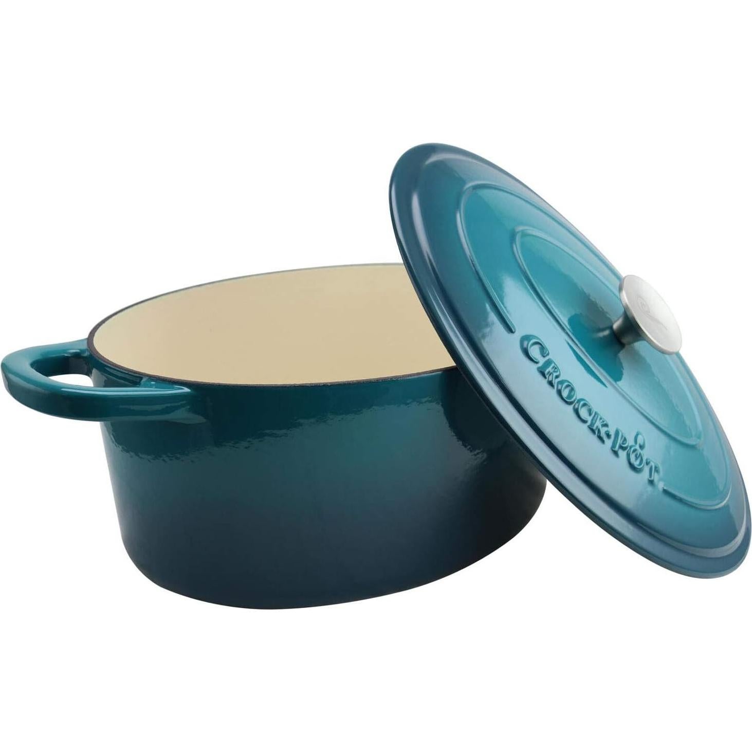 Horno Holandés Crock-Pot Artisan 7L Hierro Fundido Enameled Teal