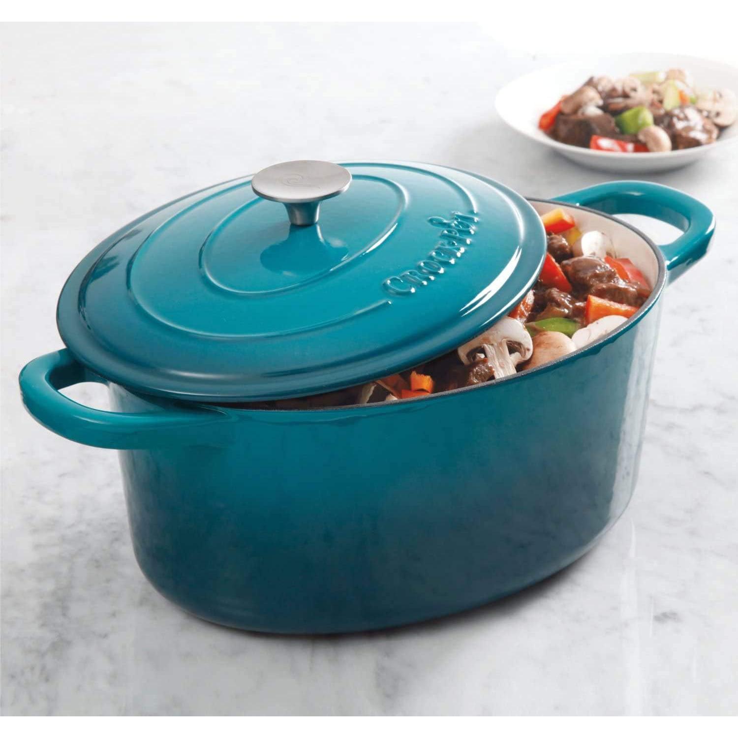 Horno Holandés Crock-Pot Artisan 7L Hierro Fundido Enameled Teal