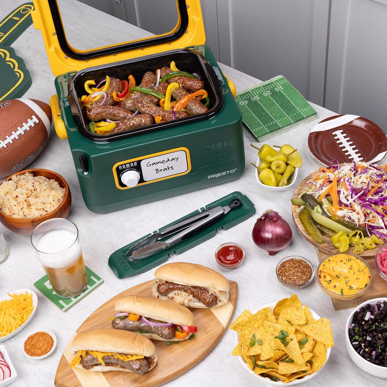 Olla de Cocción Lenta Presto 8 Cuartos Verde/Oro para Viajar