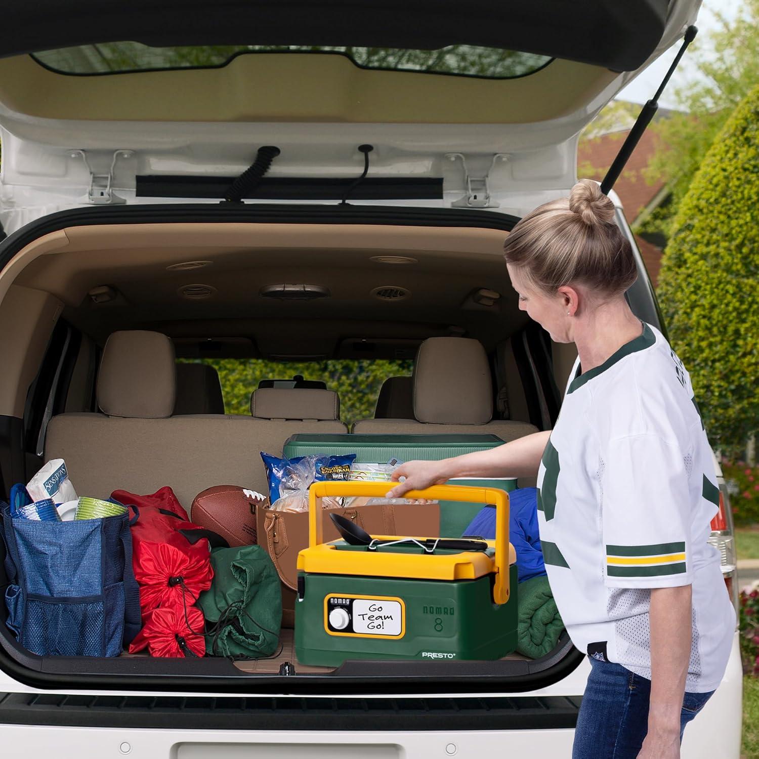 Olla de Cocción Lenta Presto 8 Cuartos Verde/Oro para Viajar