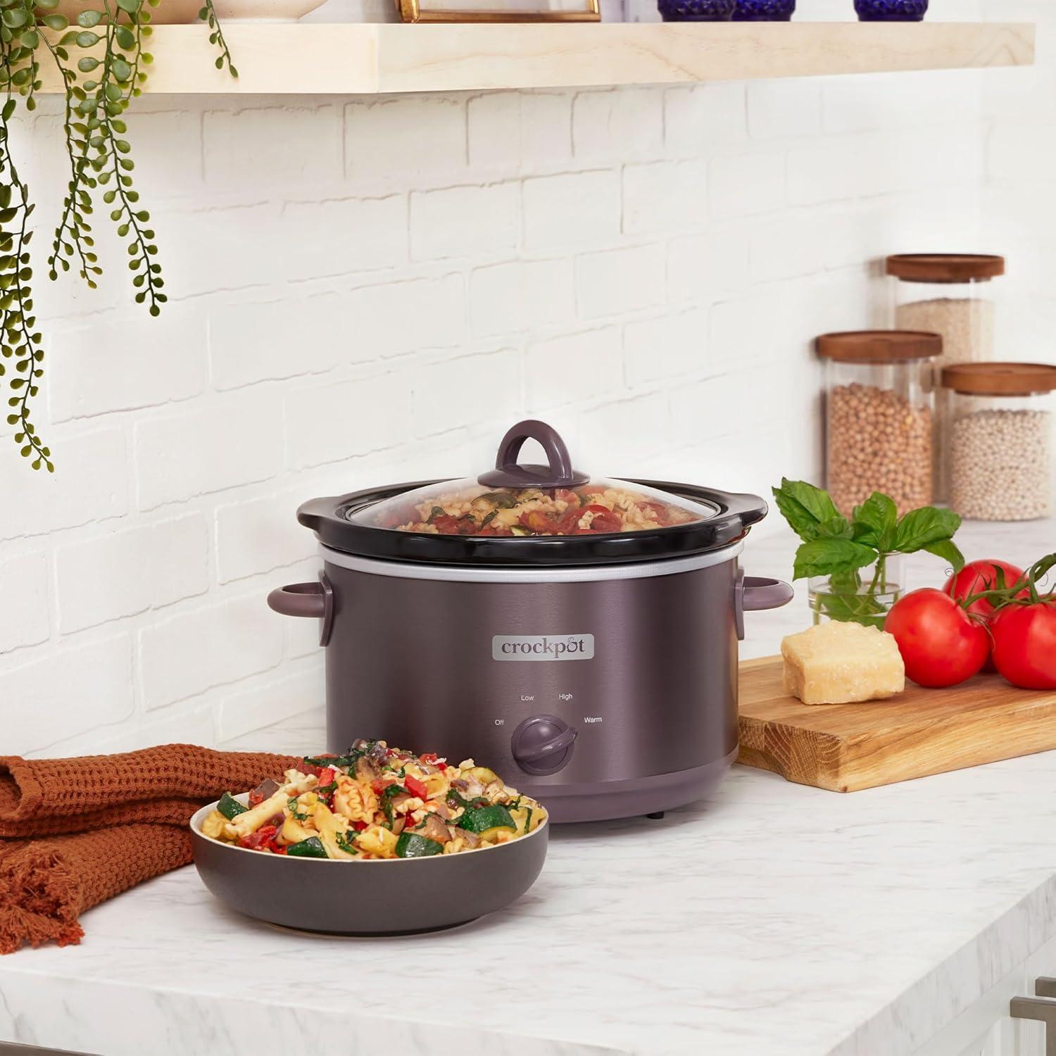 Olla de Cocción Lenta Crock-Pot 4.5L Manual 3 Configuraciones