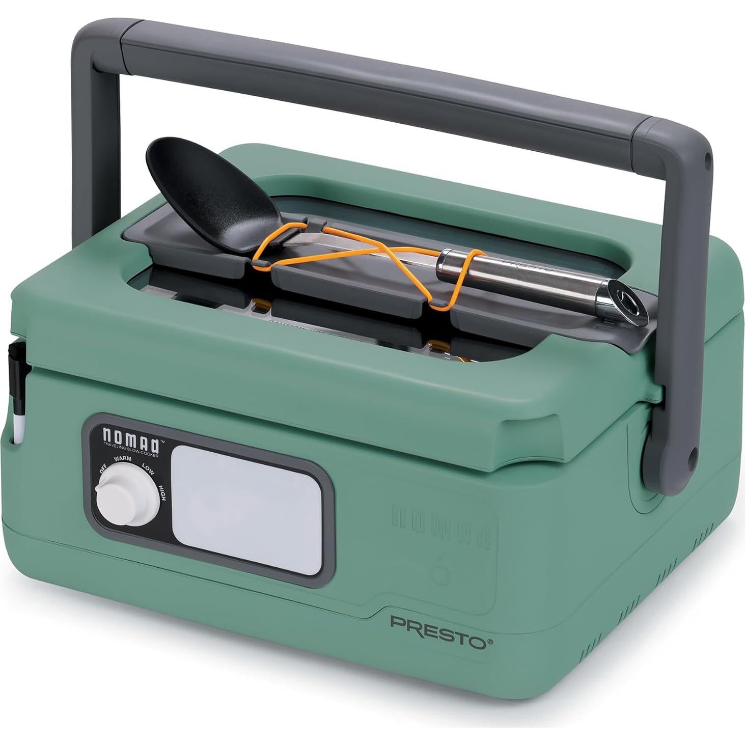 Olla de Cocción Lenta Presto 06016 6 Cuartos Verde para Viajar