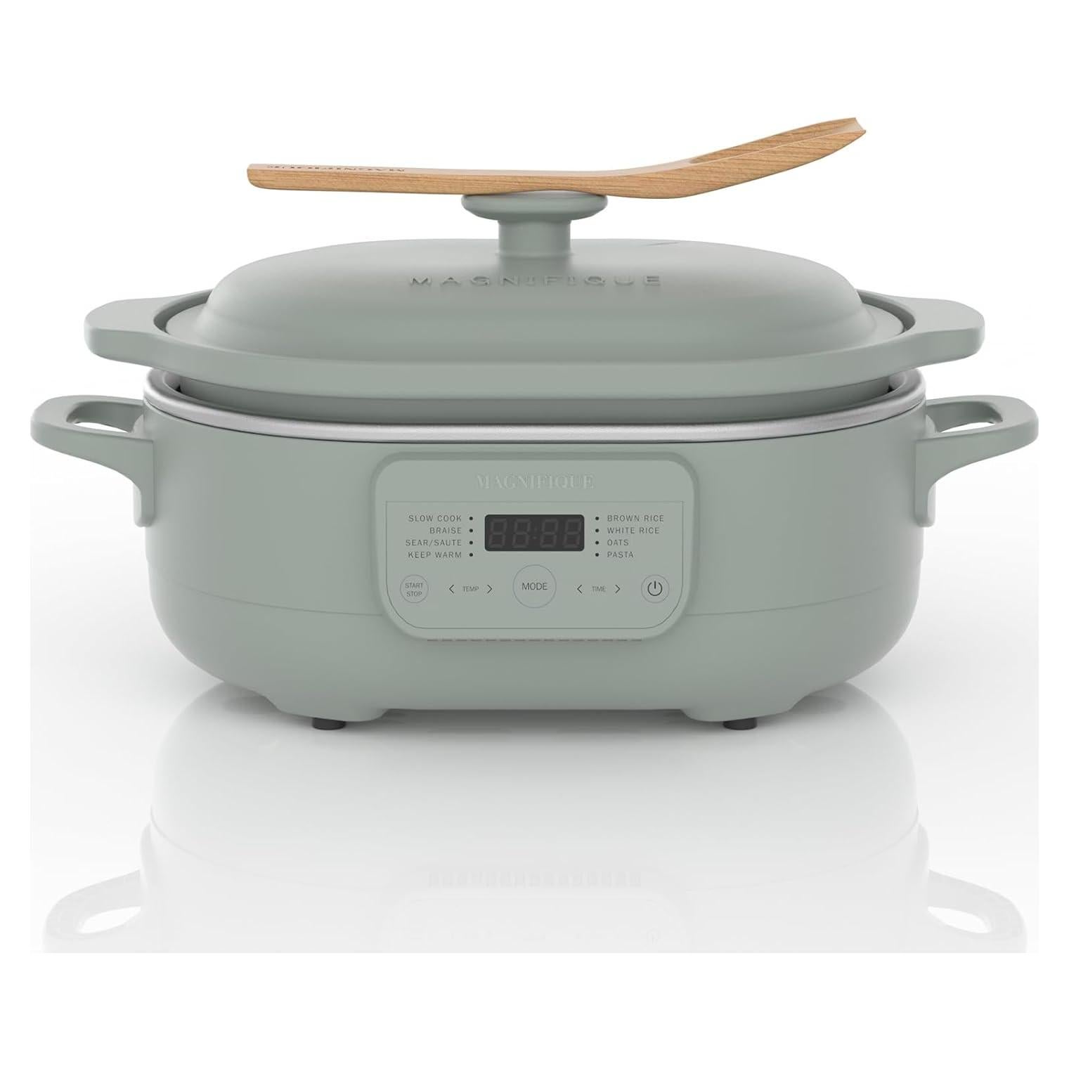 Olla de cocción lenta programable INDY VAC 4QT Oliva 8 en 1