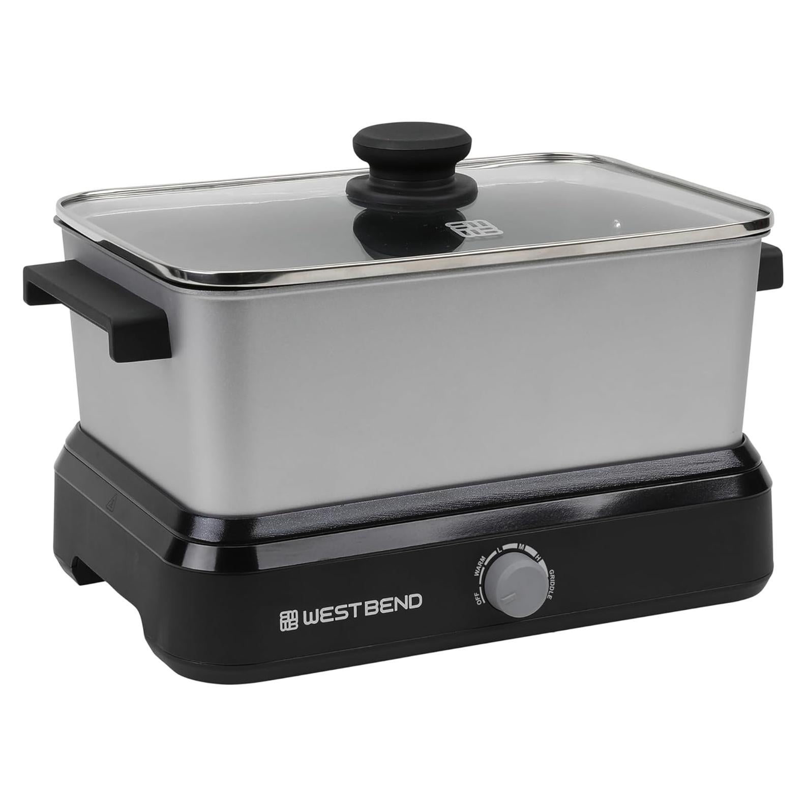 Olla de Cocción Lenta West Bend 5 Cuartos Antiadherente Plata