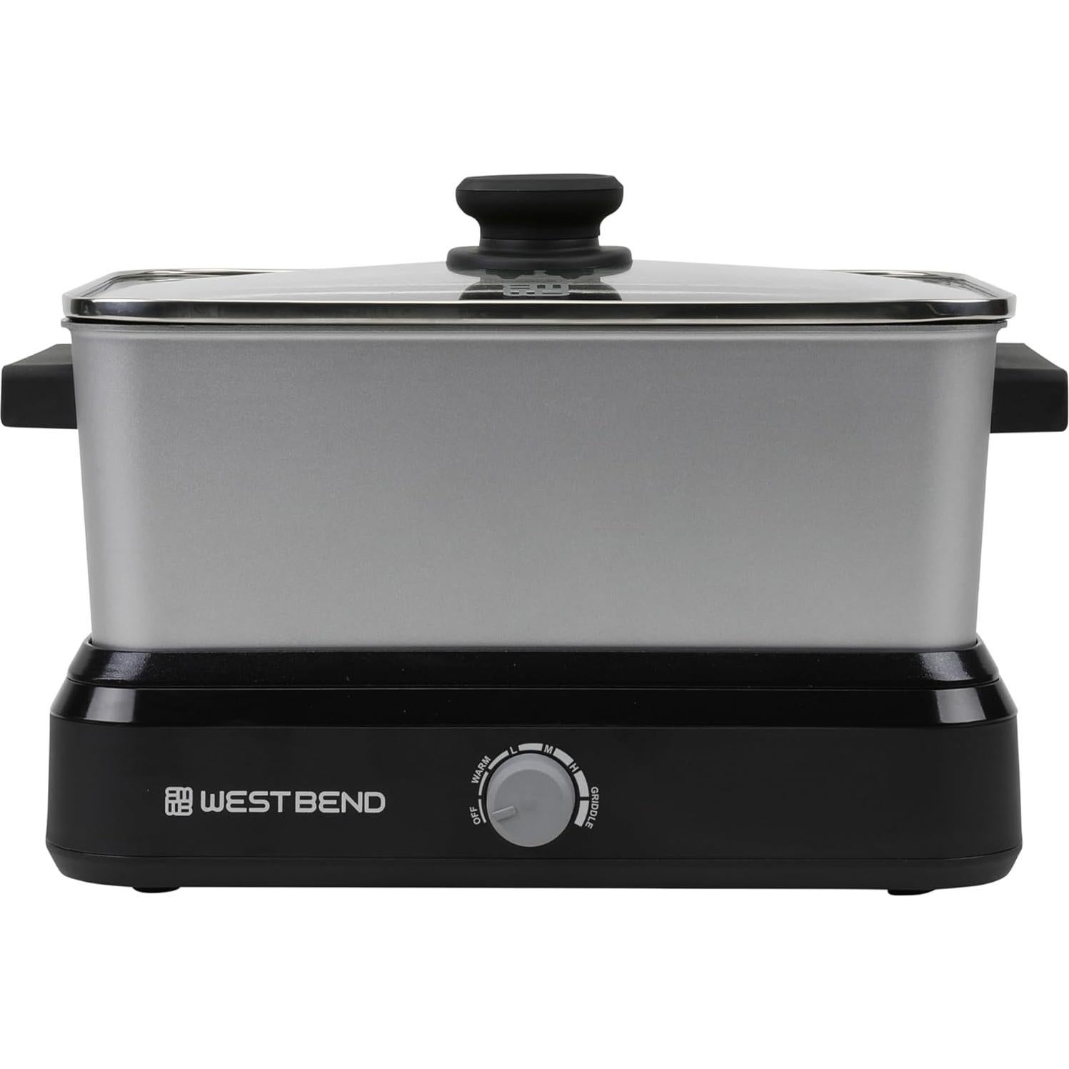 Olla de Cocción Lenta West Bend 5 Cuartos Antiadherente Plata