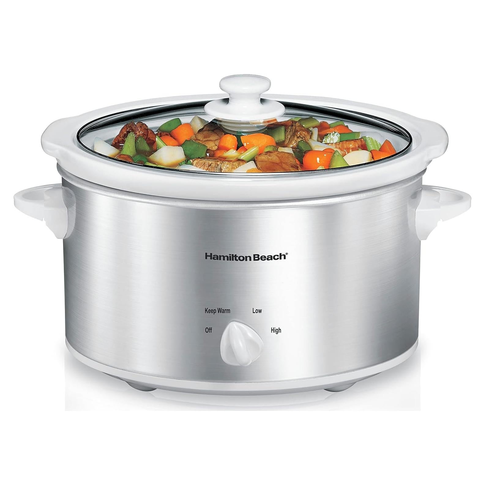Olla de Cocción Lenta Hamilton Beach 4 Cuartos Cerámica Apta Lavavajillas