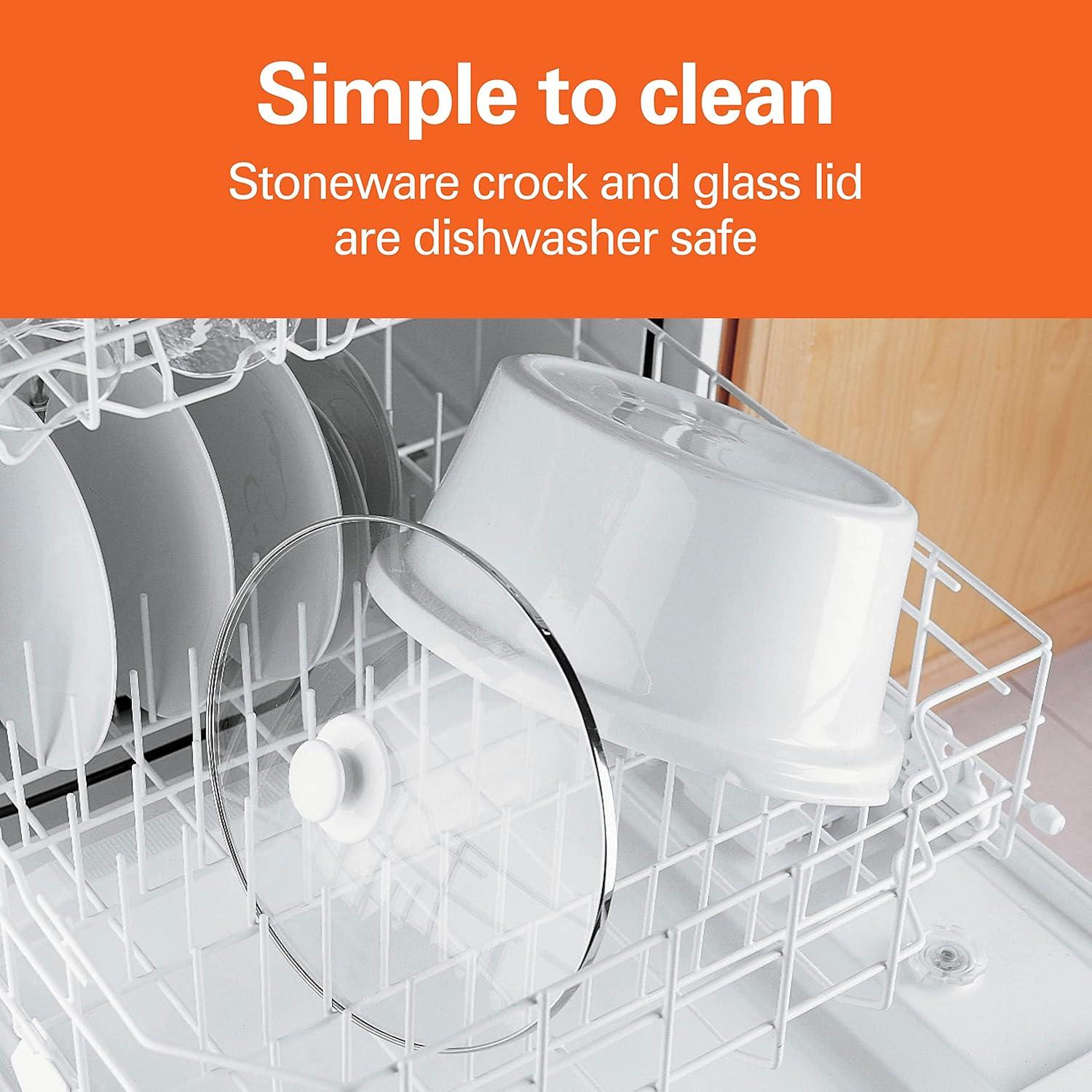 Olla de Cocción Lenta Hamilton Beach 4 Cuartos Cerámica Apta Lavavajillas