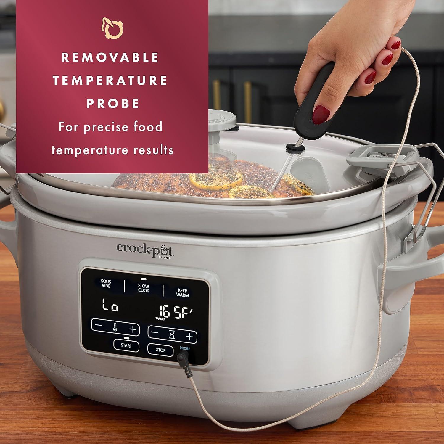 Cocinero Lento Crock-Pot 7 Cuartos con Sous Vide Acero Inoxidable