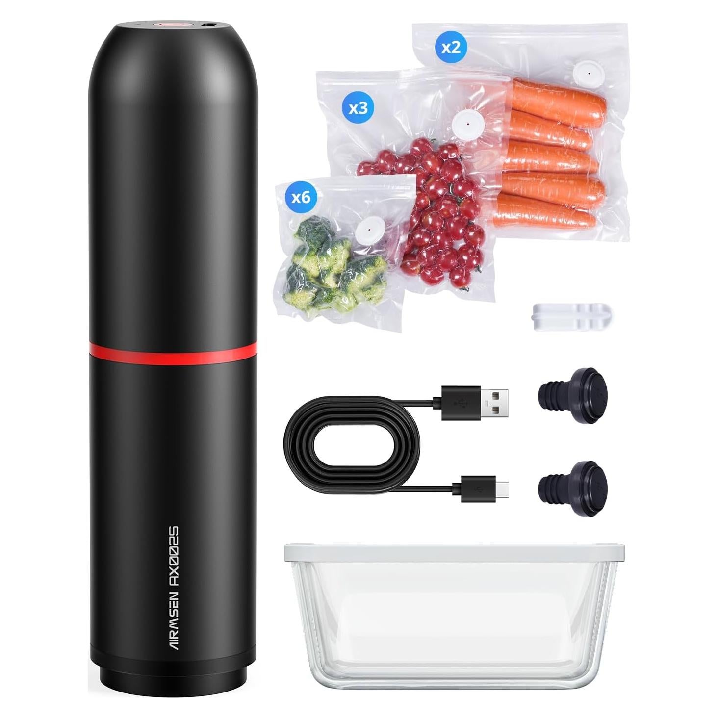 Sellador de Vacío AIRMSEN con Contenedor 1.4L y 11 Bolsas