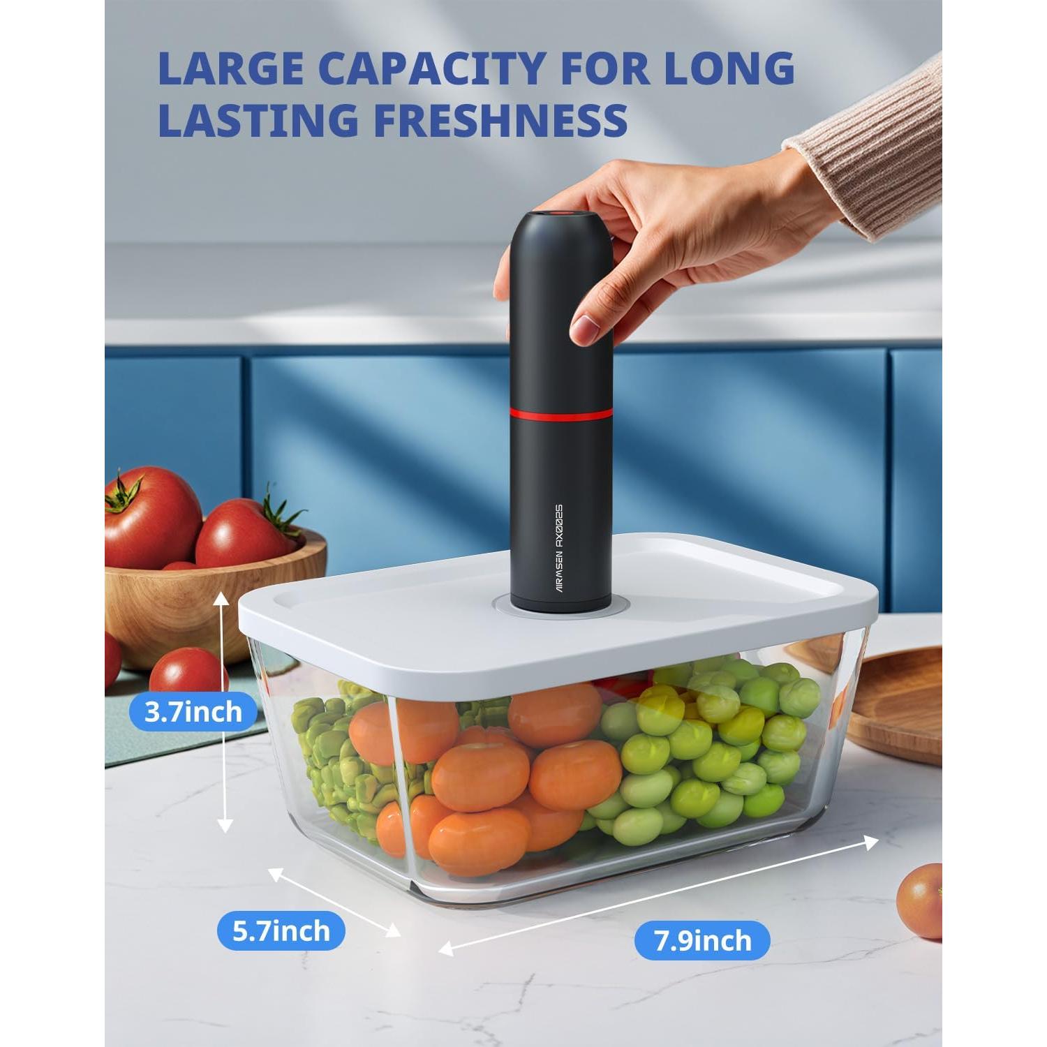 Sellador de Vacío AIRMSEN con Contenedor 1.4L y 11 Bolsas